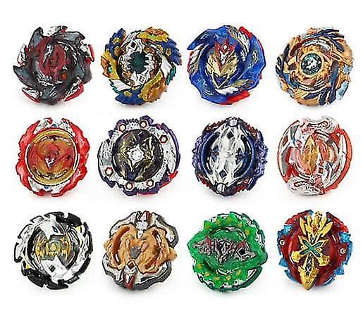 [LLC]12x Beyblade Burst Spinning Tops Set Spinner With Grip Launcher + Foam Storage Bag [CP]