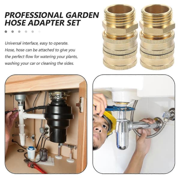 [LLC] 2 par haveslangeadaptere 3/4 tommer slangekobling hurtigkobling slangeforbindelse