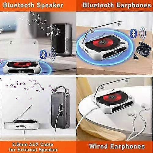 2025 Ny bärbar Bluetooth CD-spelare Black