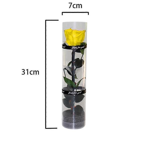 [LLC] Ægte konserveret rose, evighedsrose, holdbar rose, evigt blomstrende rose yellow