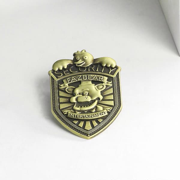 [LLC]Fnaf Five Nights At Freddy's Säkerhetsmärke Pin Silvergåvor