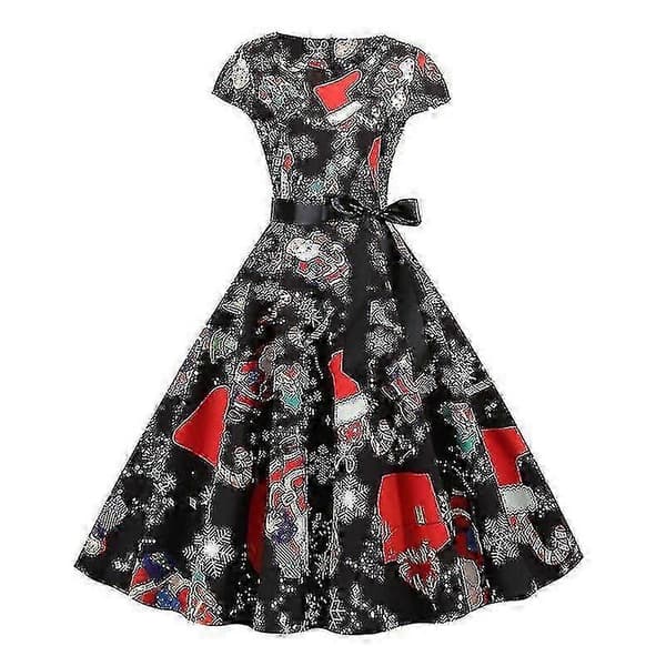 Dame Jule Swing Skater Vintage Hepburn Aftenfestkjole Pattern C 2XL