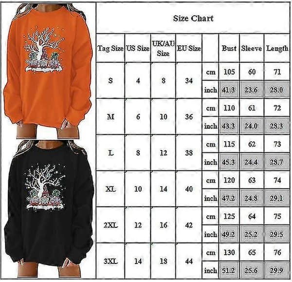 yougang dame sweatshirt med juleprint langærmet pullover top
