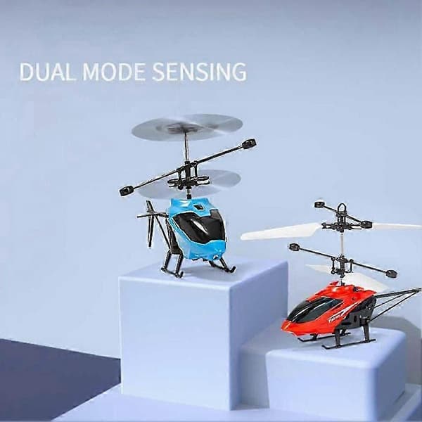 [LLC]Fjernkontrollhelikopter for gutter USB oppladbar infrarød sensor RC helikopter ubemannet drone utendørsleker Remote Control Red