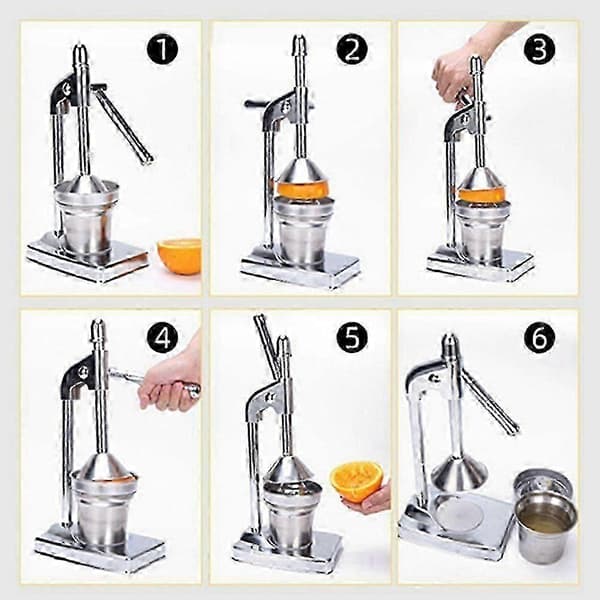 [LLC] Kraftfull manuell citruspress handpress för citron, apelsin, lime, frukt, grönsaker Orange