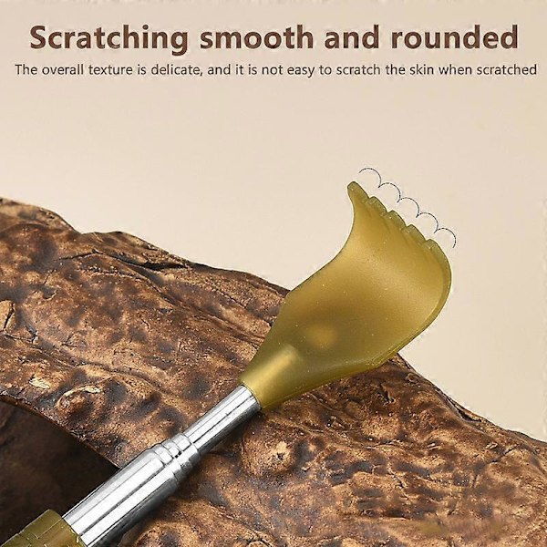 [LLC] 1pc Retractable Back Scratcher Telescopic Scratching Stick Back Massager Back Scraper