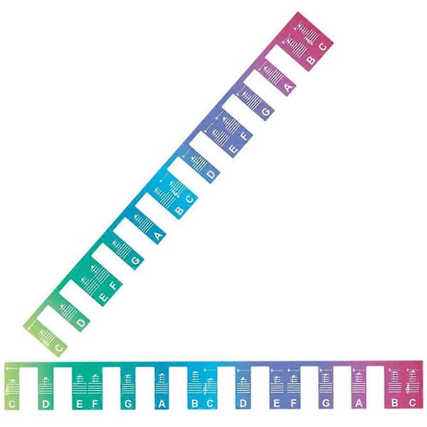 [LLC] Silicone Piano Sticker 61 Keys Rainbow: Easy to Install, Perfect for Beginners