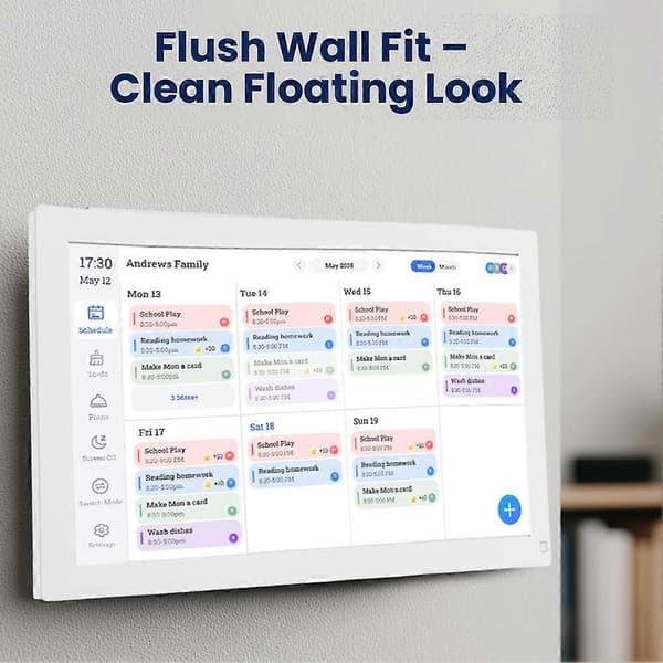 15,6-tommers smart familieplanlegger digital kalender EU-plugg