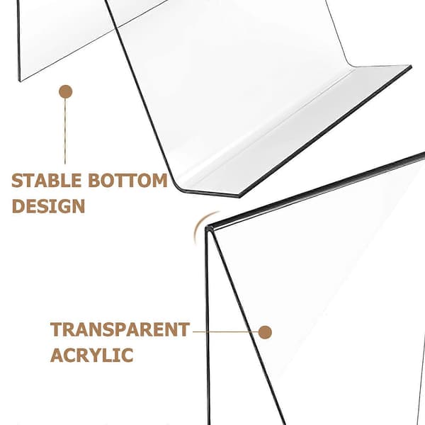 [LLC] Transparenta akrylställ Displayställ för bokhållare 16-pack Transparent
