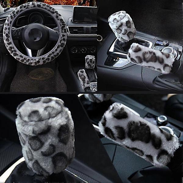 [LLC] 3-pak Leopardplys ratovertræk Vinterbilstilbehør Red