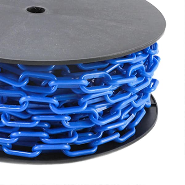 [LLC]Thgh Visibility Safety Barrier Chain PP Plastic Easy Cut Caution Security for Parking Driveway Events Blue