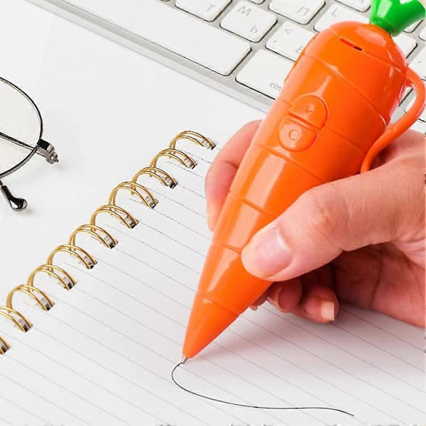 [LLC] Nyhet Morotsdesign Trycktyp Inspelningspenna Batteridriven för Partyspel carrot