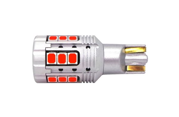 [LLC] 2 pcs LED bulbs W16W 12-24V 100% CAN red strong, no errors