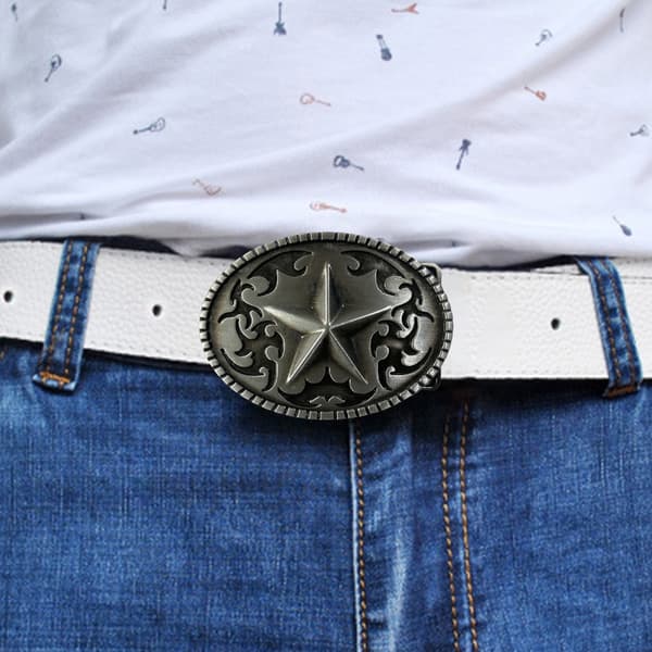 [LLC] Stjerne Bælte Spænde Retro Cowboy Bælte Spænde Western Bælte Spænde til Voksen