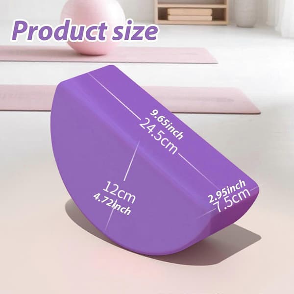 [LLC] Halvrund yogablock, halkfri bärbar viktig träningskloss, halvmåne Violet