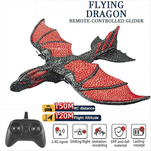 [LLC]RC Flygplan 2.4G Simulerad Flygande Drake Flygplan Fjärrkontroll Flygande Modell Glidflygplan EPP Skum