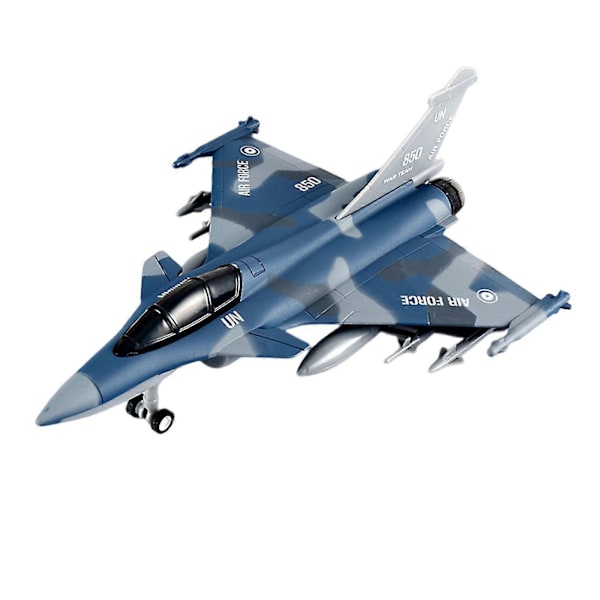 [LLC] Støbt Metal Model Fly Jagerfly Legetøj Samling Fly Legetøj Fly Træk Tilbage Blue