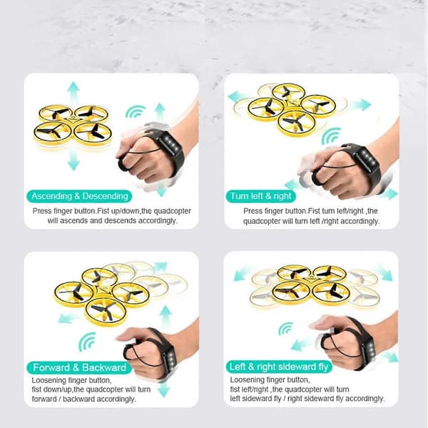 [LLC]Rc Drönare Elektronisk Modell Quadcopter Infraröd Handsensor Flygplan Kreativ För Barn Liten Drönarleksak, Kampanj