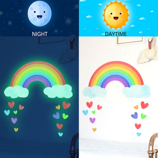 [LLC] Luminous Rainbow Wall Sticker Decorative Stickers School Office Window