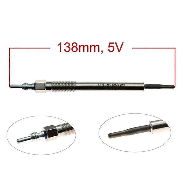 [LLC]4x Gløderør 6731590001 til Ssangyong Tivoli D16F 2015+ MOTOR HOVEDLEDNING KORANDO(II) (D16DTF) A6731590001 Silver