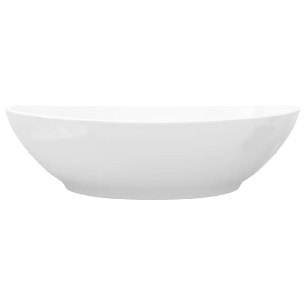 [LLC]vidaXL Servant oval 40 x 33 cm keramisk hvit Vit white