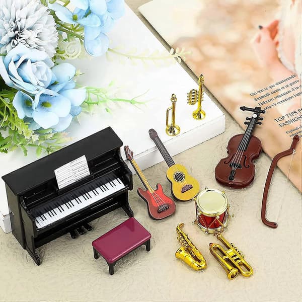 [LLC] Miniatyrinstrumentuppsättning 12 st Miniinstrumentdekorationsaccessoarer