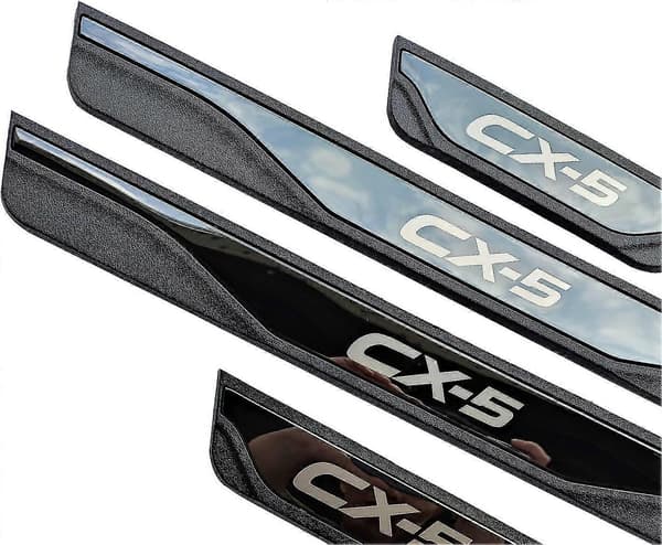 [LLC] Biltillbehör Dörrtröskelplatta för Mazda CX-5 CX5 2013-2024 Trimskydd Bildelar 4st