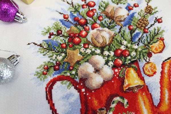 [LLC] Broderisæt MP Studia \"Festlig teselskab\" 20x28 cm