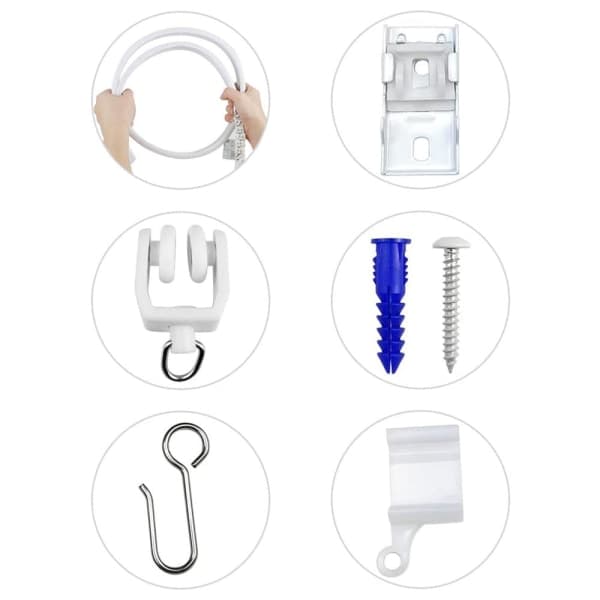 [LLC] Fleksibel og skærbar bøjelig gardinskinne 1 meter 2-pak 1 meter 2-Pack