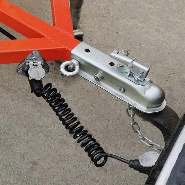 [LLC] Trailerkobling 2 x 2 tommer trækkuglekobling lige trækstang 3500 Lbs RV-dele tilbehør Silver