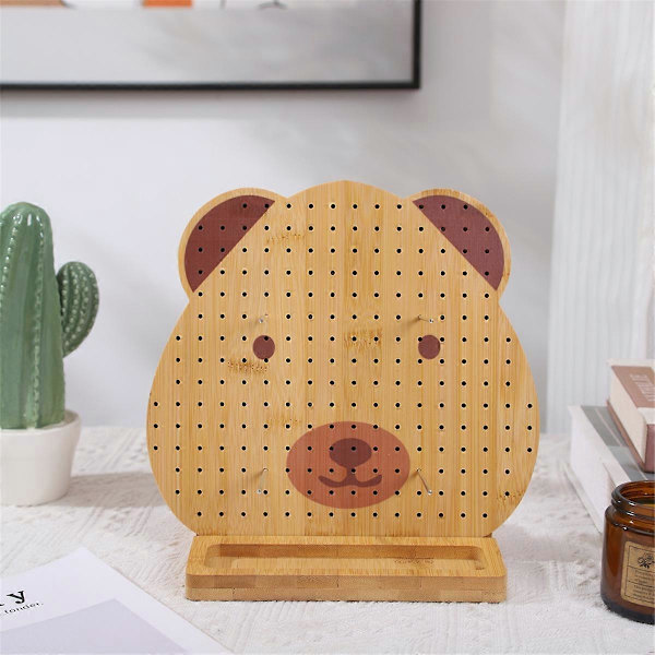 [LLC]Thochet Blocking Board med 10 pinde, Blocking Board til hækling og strikning, Bambus Granny Square Blocking Boards Wood