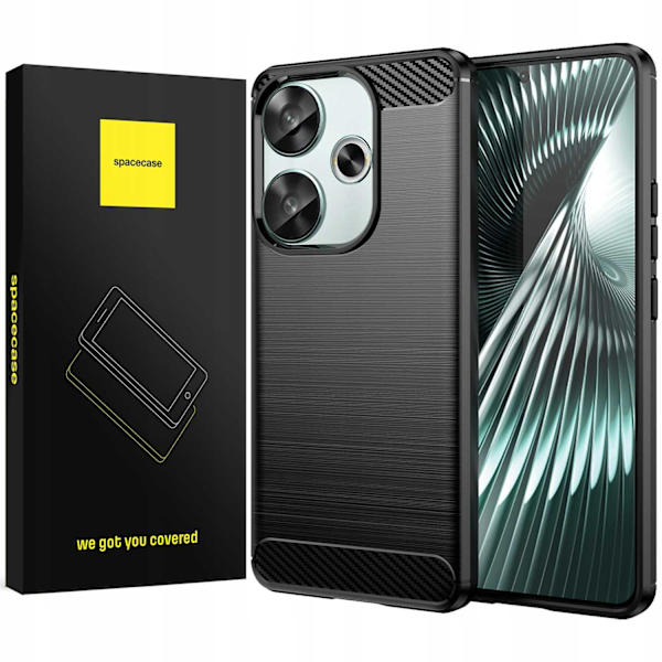 [LLC] Spacecase Cover til Poco F6 5G Sort Kulstofcover