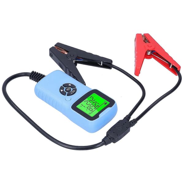 A300 Digital Bilbatteritestare LCD Batteritestanalysator Auto Test Diagnostikverktyg Blå