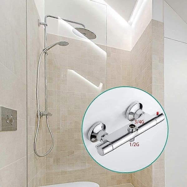 [LLC]Grohe Starlight Chrome Thermostatic Shower Valve, TurboStat Technology Offers Fast And Precise Temperature Control, Compatible With All