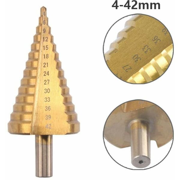 [LLC] HSS Stegborr - 4-42mm - 14 Storlekar - Höghastighetsstål Rund Skaft Hålsåg