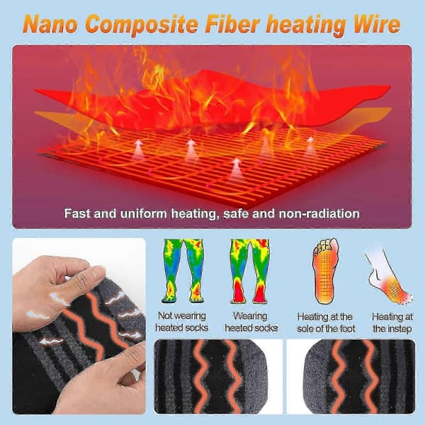 [LLC] App-Controlled Heated Socks - 5000mah Battery Powered Foot Warmers For Outdoor Use