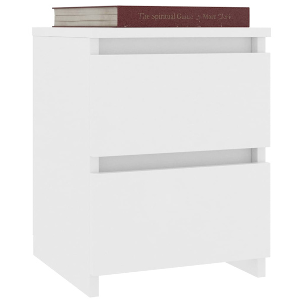 [LLC]vidaXL Bedside table 2 pcs white 30x30x40 cm engineered wood Vit white