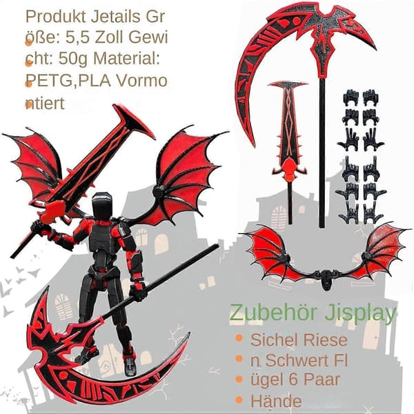 [LLC] Trykt leketøy, Full Motion Actionfigurer, Skrivebordsdekorasjon for bursdagsgave