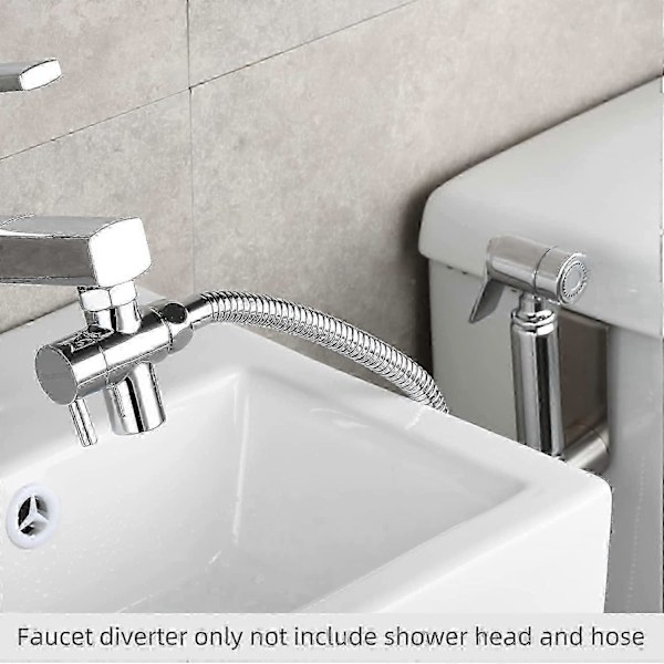 [LLC]Thass Vaskehanediverterventilfordeler, Haneadapter 3-vejs hanediverterventil, Krom p silver