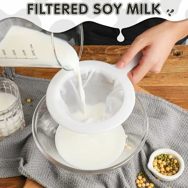 [LLC] Pieces Fine Mesh Strainer, Nylon Mesh, Yogurt Strainer, Extra Fine Mesh Plastic Strainer, Mini Juice Strainer, White Honey Strainer with Handle