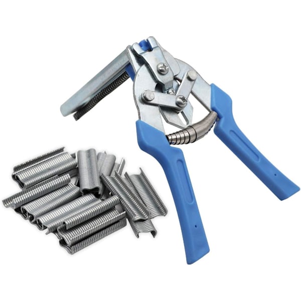 [LLC] Blå 1 Hog Ring Clip og 600 klipsstifter, M klipsstifter for B