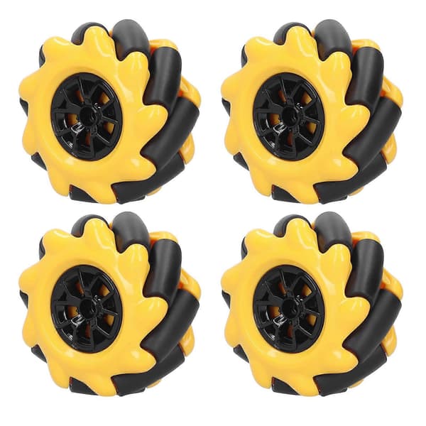 [LLC]Mecanum-hjul OmniDirectional Smart Robot Bilreservedele Tilbehør DIY Legetøjskomponenter 60mm (2 par)