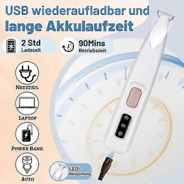 [LLC]Thwtrim Pro™ Precisions-pälstrimmer för hundar och katter (vit)