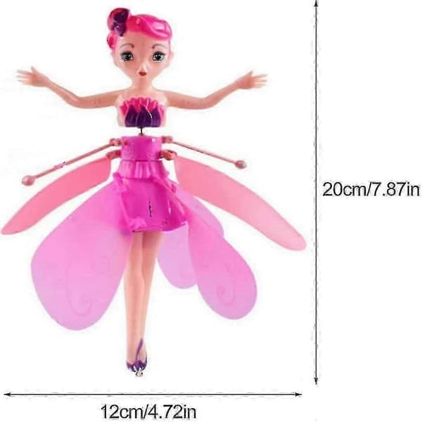 [LLC]Flygande fe Flygande prinsessdocka Magisk infraröd induktionskontrollleksak, magisk flygande Pixie-leksak Flickleksaker Presenter -CN-2026 Blue