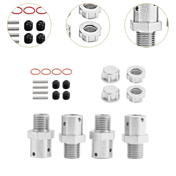 [LLC]4st 1/8 1/7 RC Bilkoppling Uppgraderingsdel Robust Professionell Lätt att installera silver