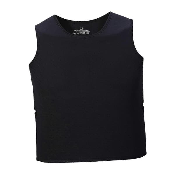[LLC]Thnsory Vest Sensorisk kompressionsvest, tætsiddende, til humørregulering, ærmeløs, sensorisk vest Black