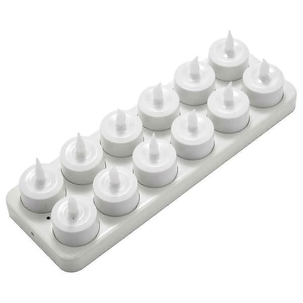 [LLC] Rechargeable LED Electric Candles, Flameless Flickering Tea Lights, Decorations Compatible with Christmas, Part