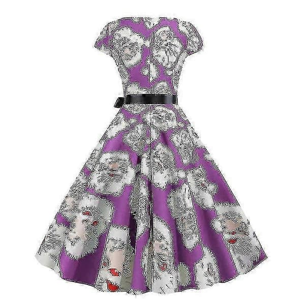 Dame Jule Swing Skater Vintage Hepburn Aftenfestkjole Pattern G XL