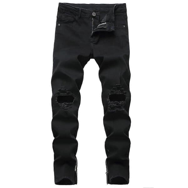 VAWAN Herr Ripped Distressed Slim Fit Rak Passform Jeans EU 36 EU 36