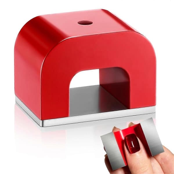 [LLC]T-formet magnet, 30 Lbs træk, rød, rektangulær, universalmagnet til hjemmet, kontoret og gør-det-selv A Red